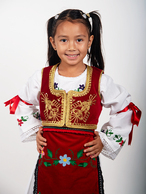 Children’s Šumadija Costume with Red Vest, Model V